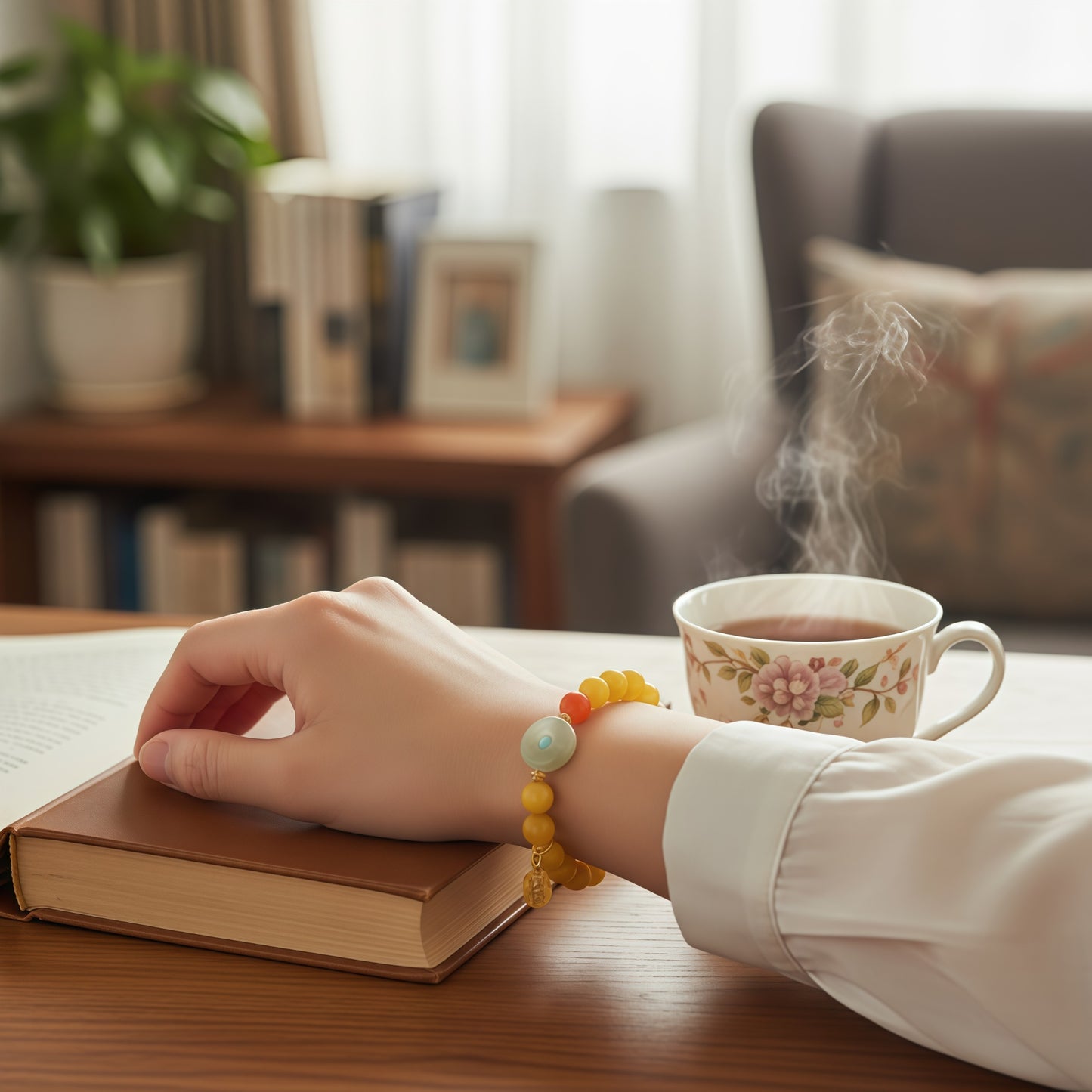 Potalapalace饰品手工天然琥珀安全币吊坠