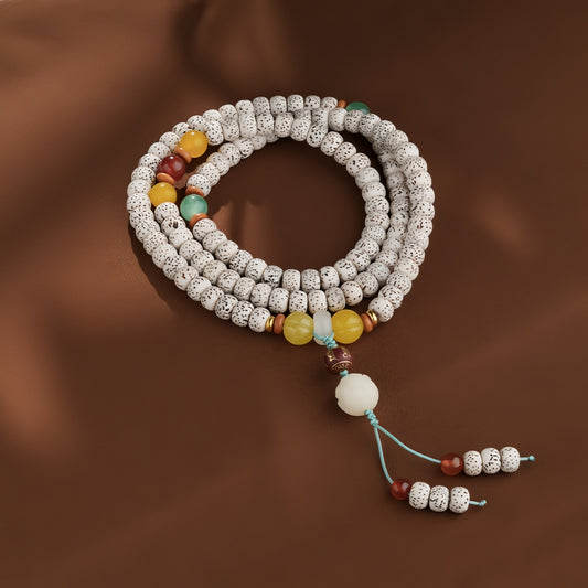 Potalapalace Accessories Handmade Natural Star Moon Bodhi 108 Mala Beads Wrap Bracelet