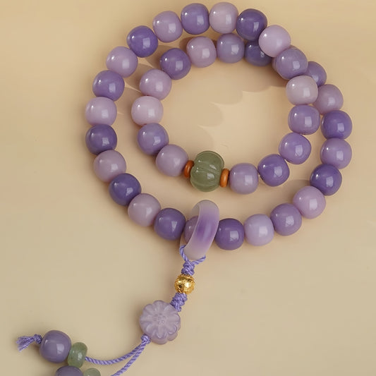 Potalapalace Accessories Handmade Natural Six-Syllable Mantra Bodhi Prayer Beads