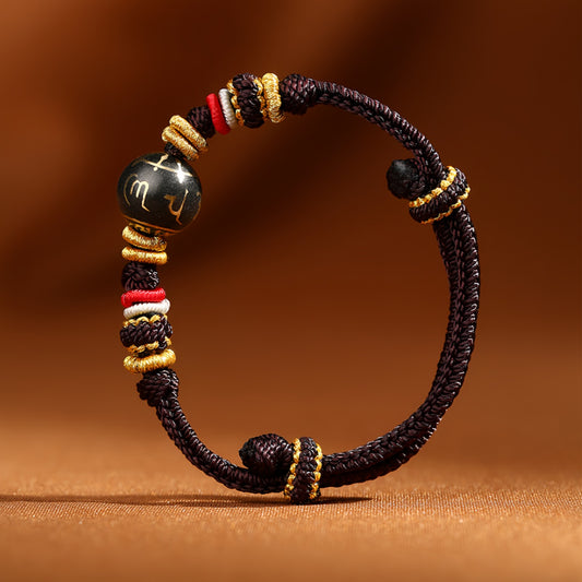 Potalapalace Accessories Handmade Natural Six-syllable mantra bracelet woven lucky beads