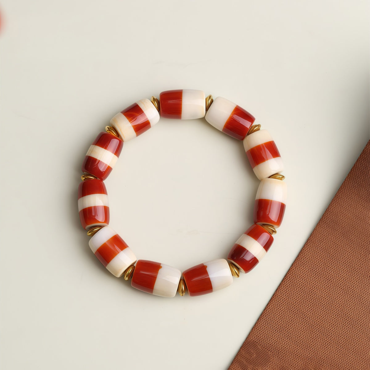 Potalapalace Accessories Handmade Natural Agate Dzi Bead Bracelet