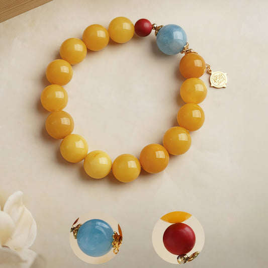Potalapalace Accessories Handmade Natural Qiongge Amber Bracelet