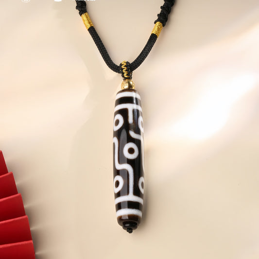 Potalapalace Accessories Handmade Natural Nine-eyed Dzi Bead Pendant