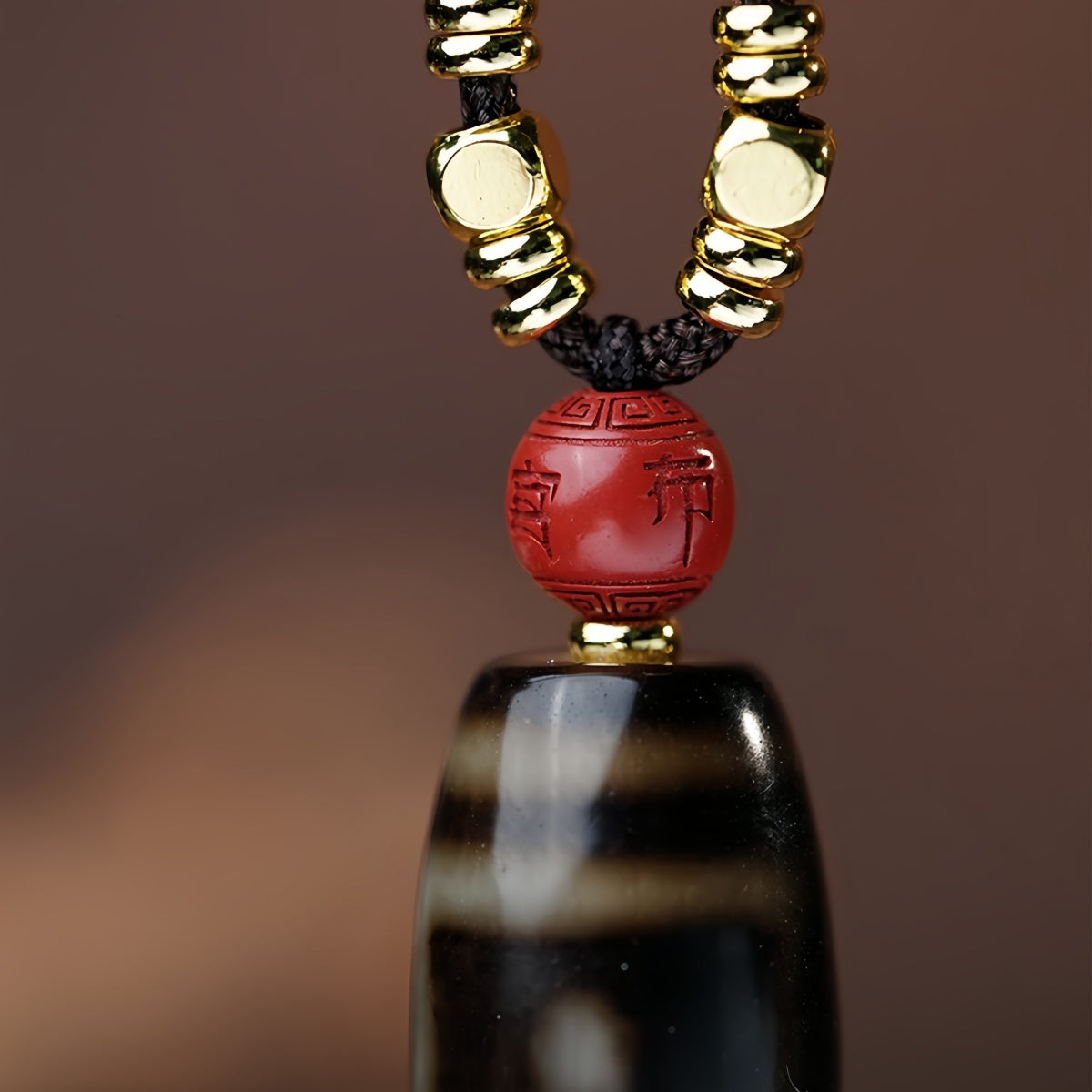 Potalapalace Accessories Handmade Natural Starry Sky Dzi Bead Pendant