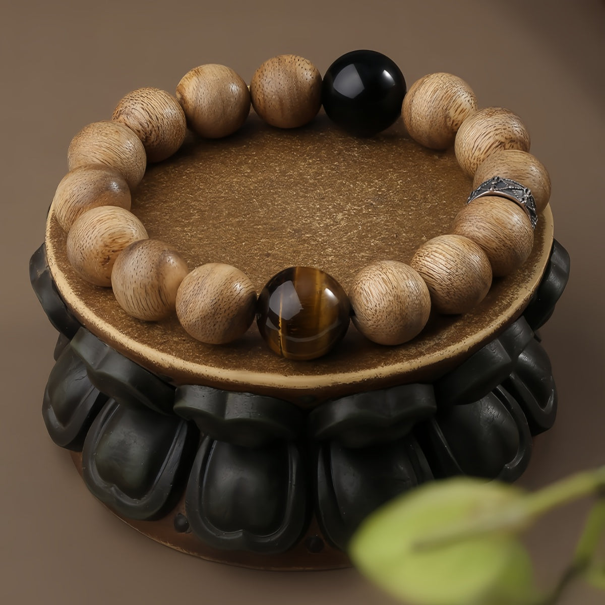 Potalapalace饰品手工天然沉香虎牙貔貅串珠手链