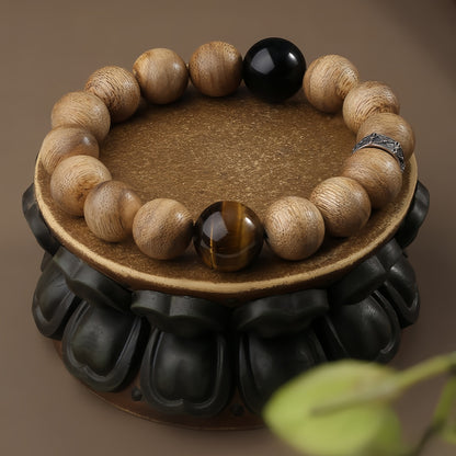 Potalapalace饰品手工天然沉香虎牙貔貅串珠手链