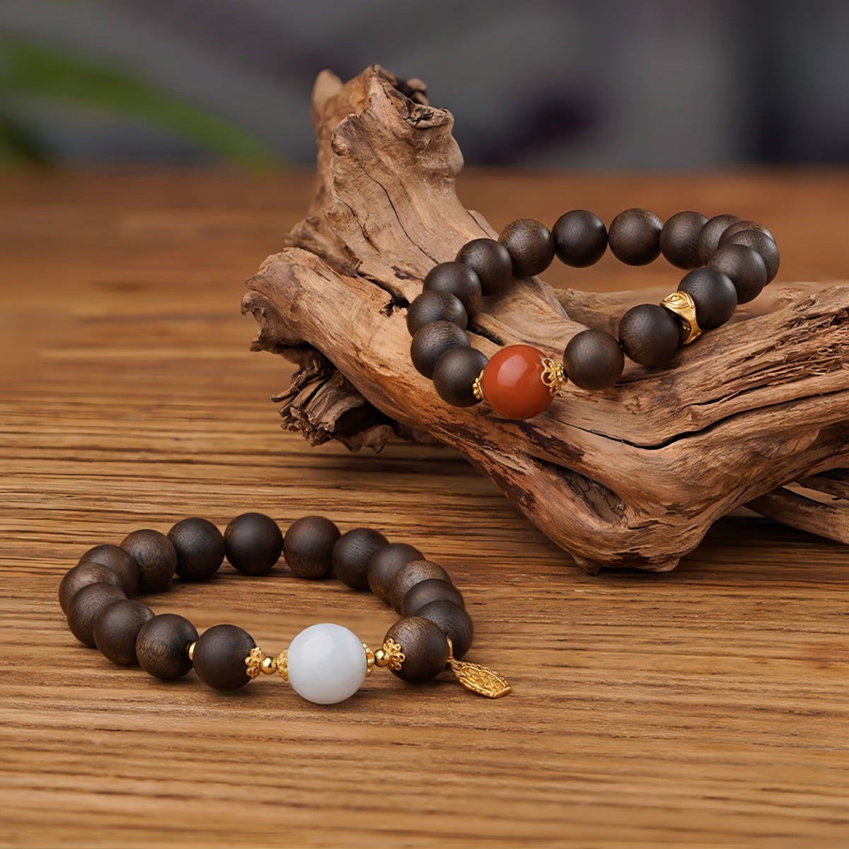 Potalapalace饰品手工天然沉香红玛瑙手链