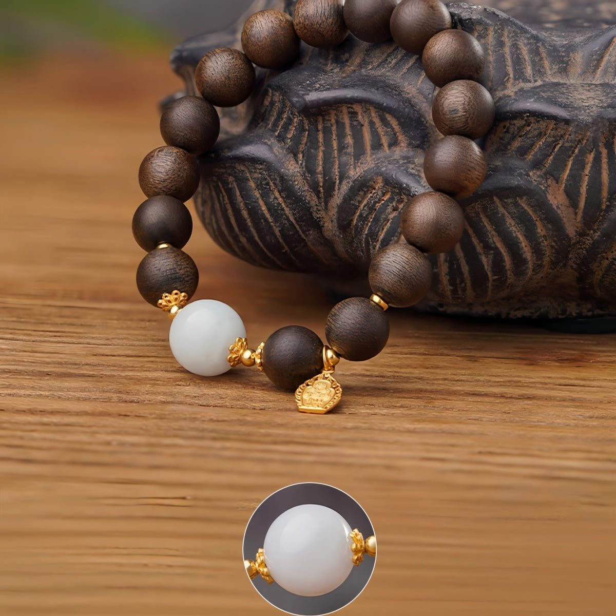 Potalapalace饰品手工天然沉香红玛瑙手链