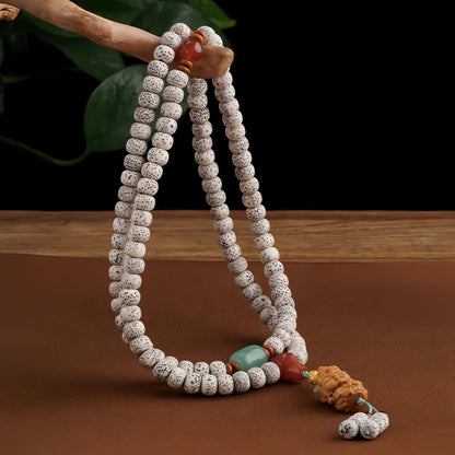 Potalapalace饰品 手工天然星月菩提108颗念珠缠绕手链