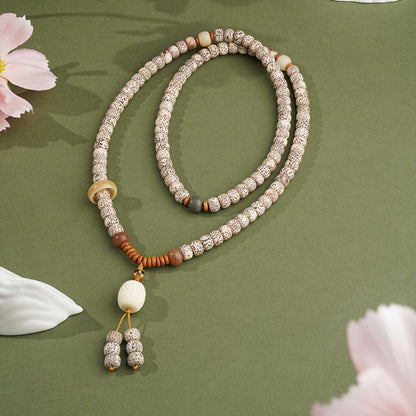 Potalapalace Accessories 手工天然108颗菩提子三眼天珠手链