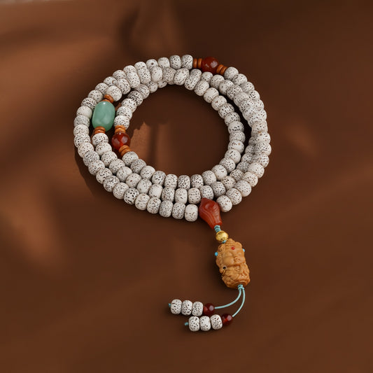 Potalapalace Accessories Handmade Natural Star Moon Bodhi 108 Mala Beads Wrap Bracelet