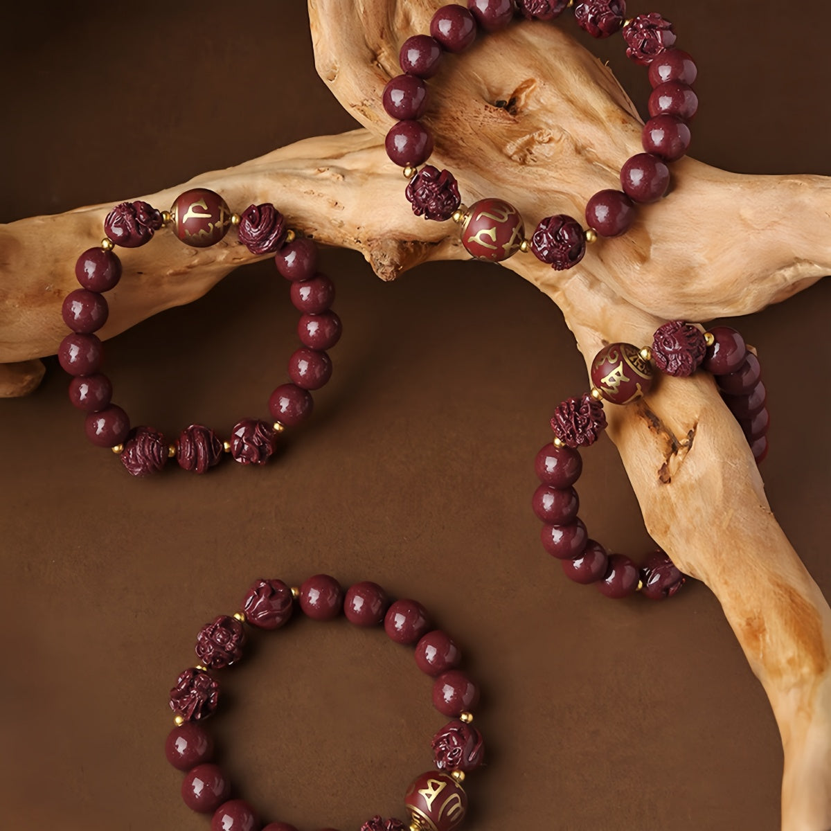 Potalapalace饰品手工天然十二生肖紫金沙朱砂手链