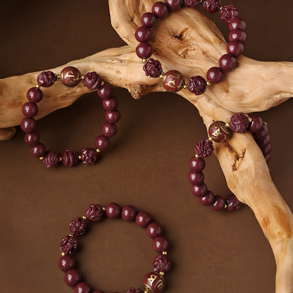 Potalapalace饰品手工天然十二生肖紫金沙朱砂手链