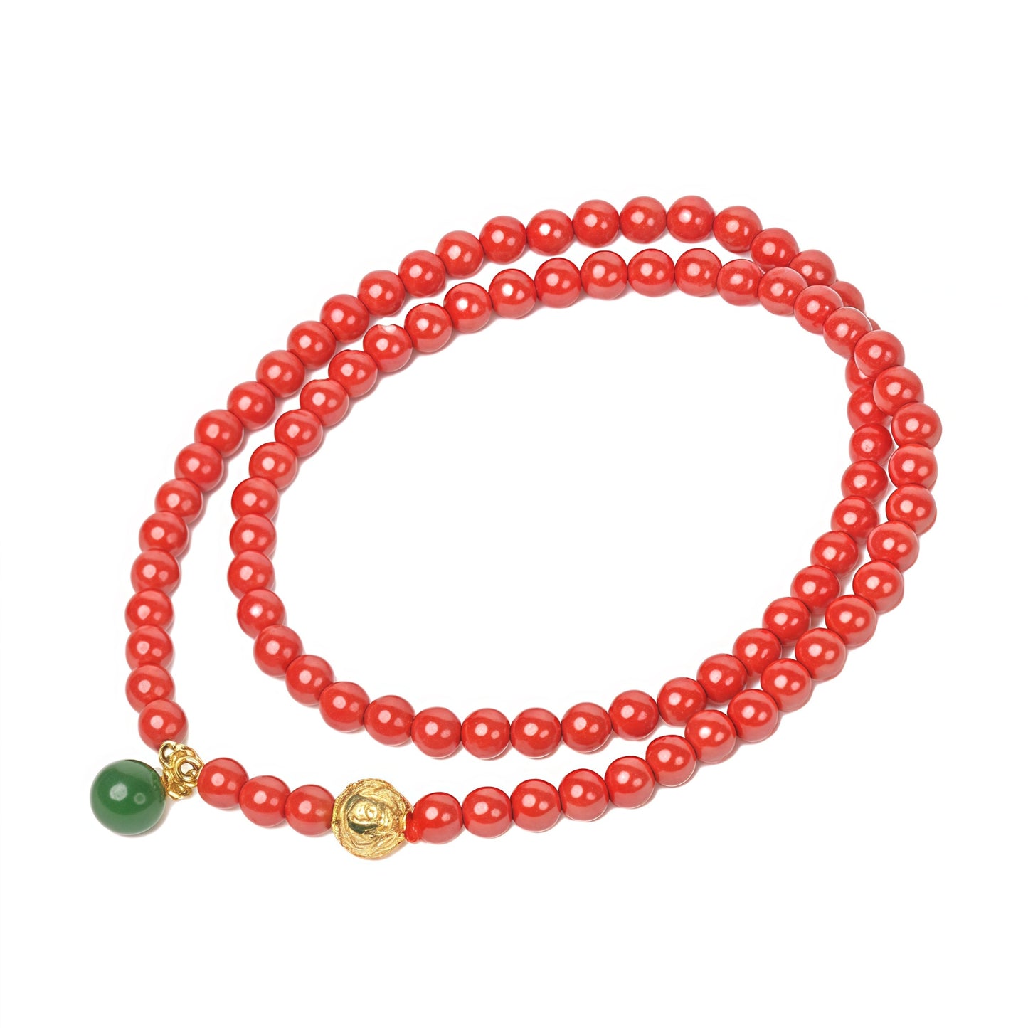 Potalapalace饰品手工天然朱砂多股手链，饰有六音节咒语