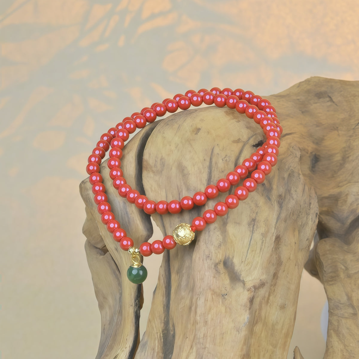 六字真言朱砂多圈念珠手链