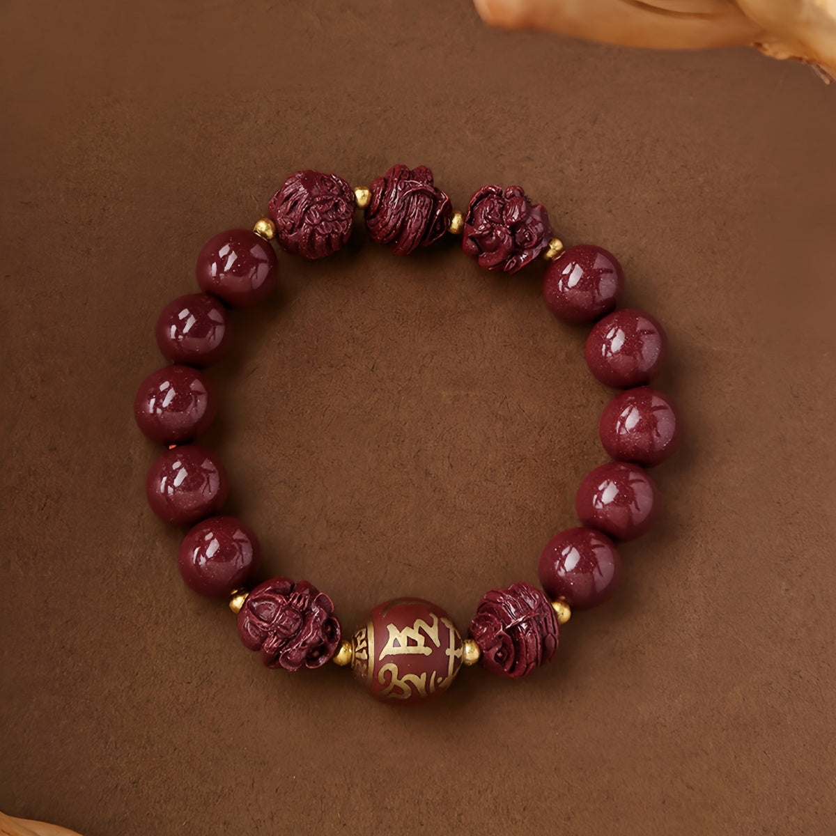 Potalapalace饰品手工天然十二生肖紫金沙朱砂手链