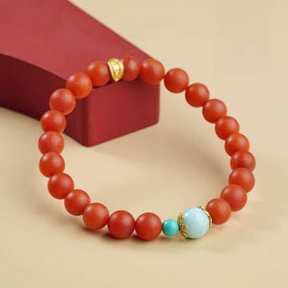 Potalapalace Accessories Handmade Natural Southern Red Larimar Bracelet