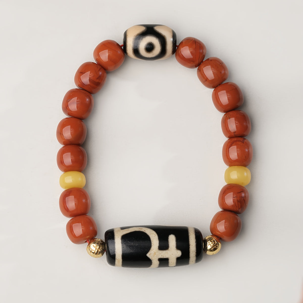 Potalapalace饰品手工天然南方红玛瑙宝瓶天珠手链