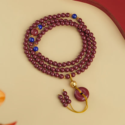 Potalapalace Accessories 手工天然108颗朱砂青金石串珠