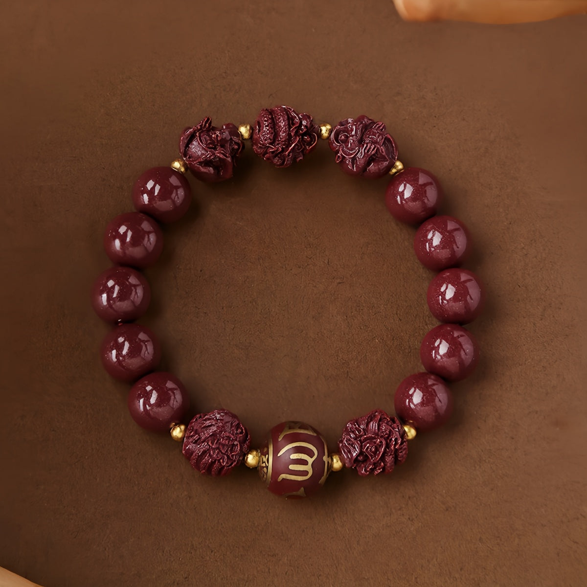 Potalapalace饰品手工天然十二生肖紫金沙朱砂手链