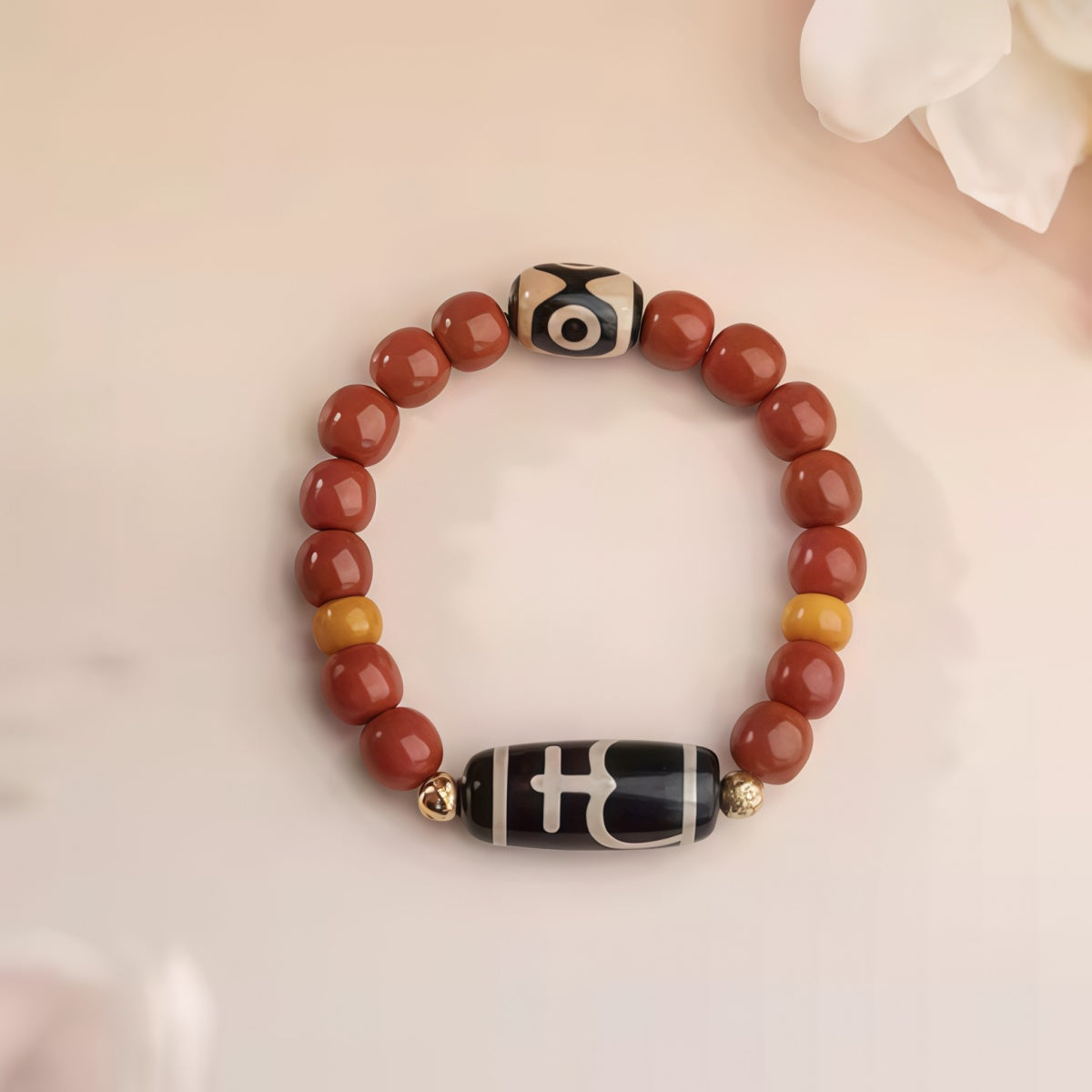 Potalapalace饰品手工天然南方红玛瑙宝瓶天珠手链