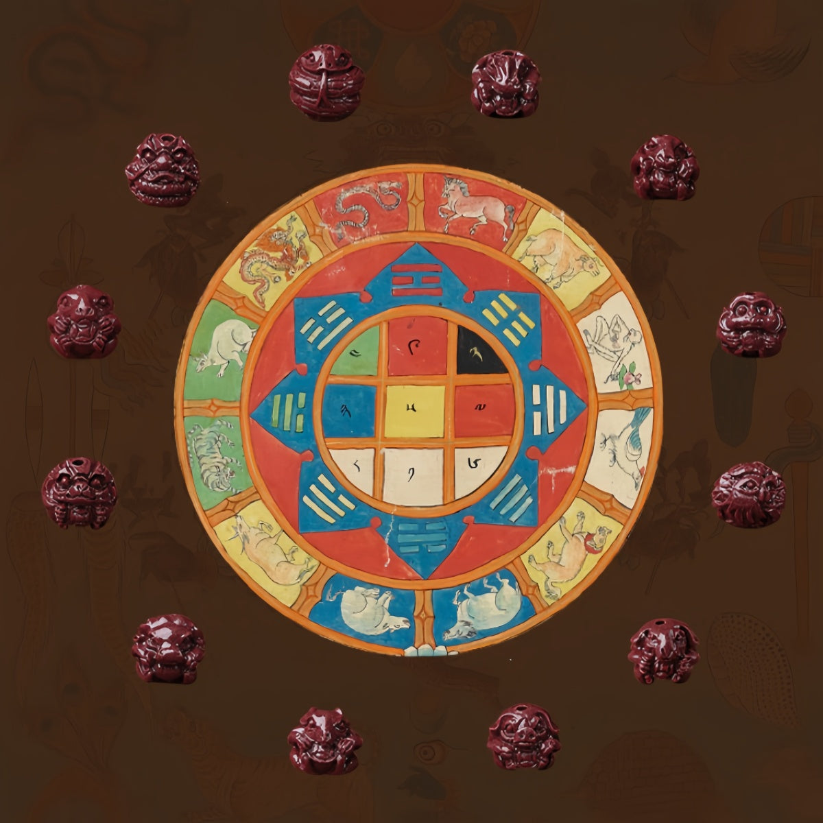 Potalapalace饰品手工天然十二生肖紫金沙朱砂手链