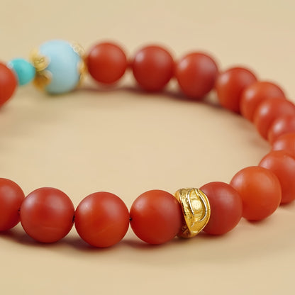 Potalapalace Accessories Handmade Natural Southern Red Larimar Bracelet