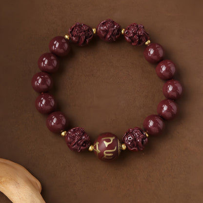 Potalapalace饰品手工天然十二生肖紫金沙朱砂手链