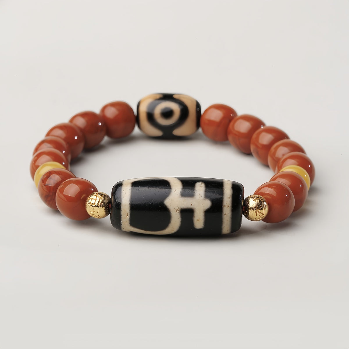 Potalapalace饰品手工天然南方红玛瑙宝瓶天珠手链