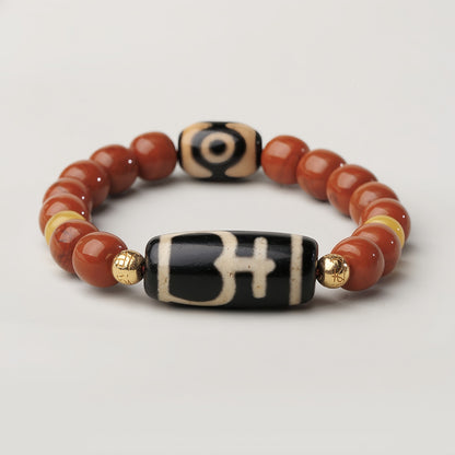 Potalapalace饰品手工天然南方红玛瑙宝瓶天珠手链