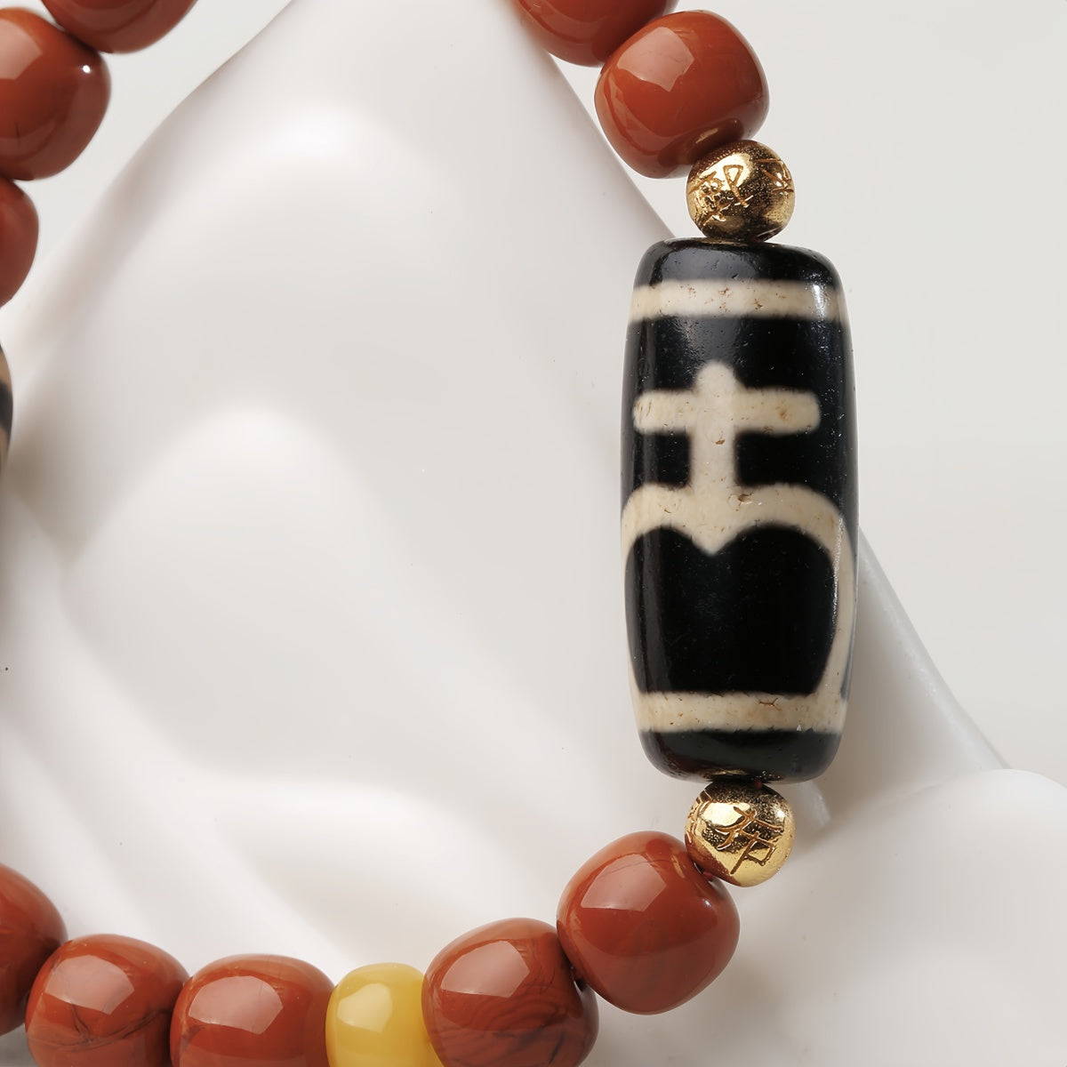 Potalapalace饰品手工天然南方红玛瑙宝瓶天珠手链