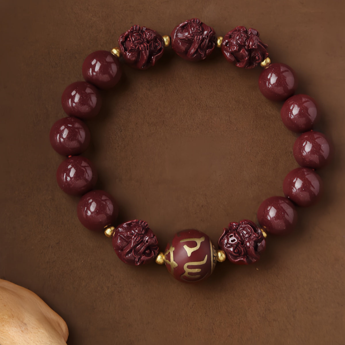Potalapalace饰品手工天然十二生肖紫金沙朱砂手链