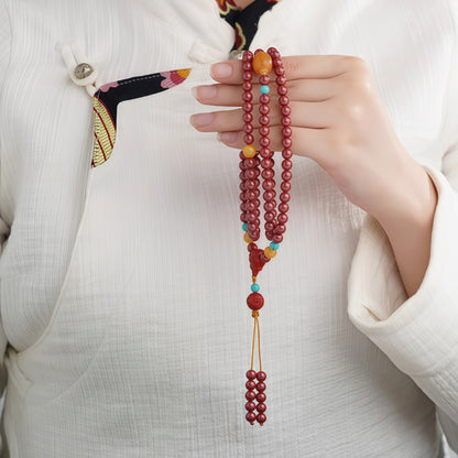 Potalapalace饰品 手工天然朱砂 108颗念珠