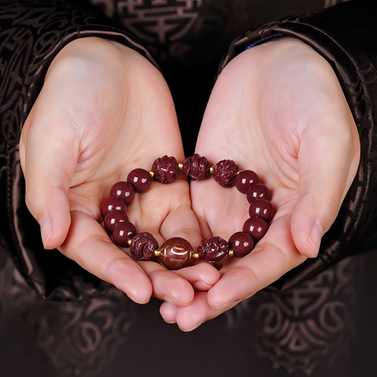 Potalapalace饰品手工天然十二生肖紫金沙朱砂手链