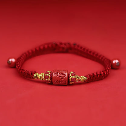 Potalapalace Accessories 手工天然六音节咒语朱砂幸运手链