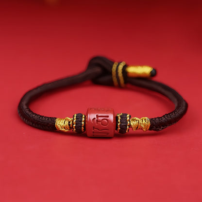 Potalapalace Accessories 手工天然六音节咒语朱砂幸运手链