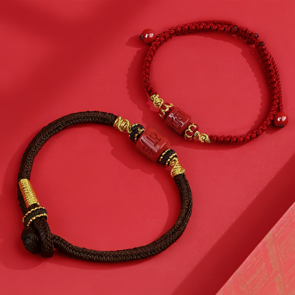 Potalapalace Accessories 手工天然六音节咒语朱砂幸运手链