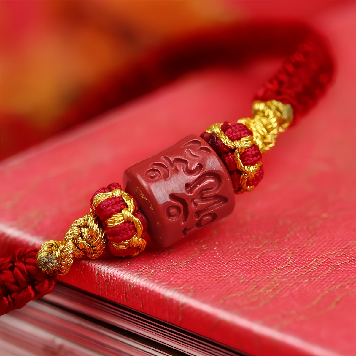 Potalapalace Accessories 手工天然六音节咒语朱砂幸运手链