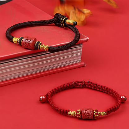 Potalapalace Accessories 手工天然六音节咒语朱砂幸运手链