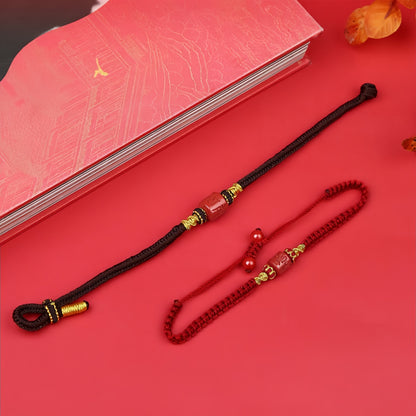 Potalapalace Accessories 手工天然六音节咒语朱砂幸运手链