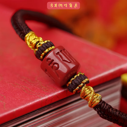 Potalapalace Accessories 手工天然六音节咒语朱砂幸运手链