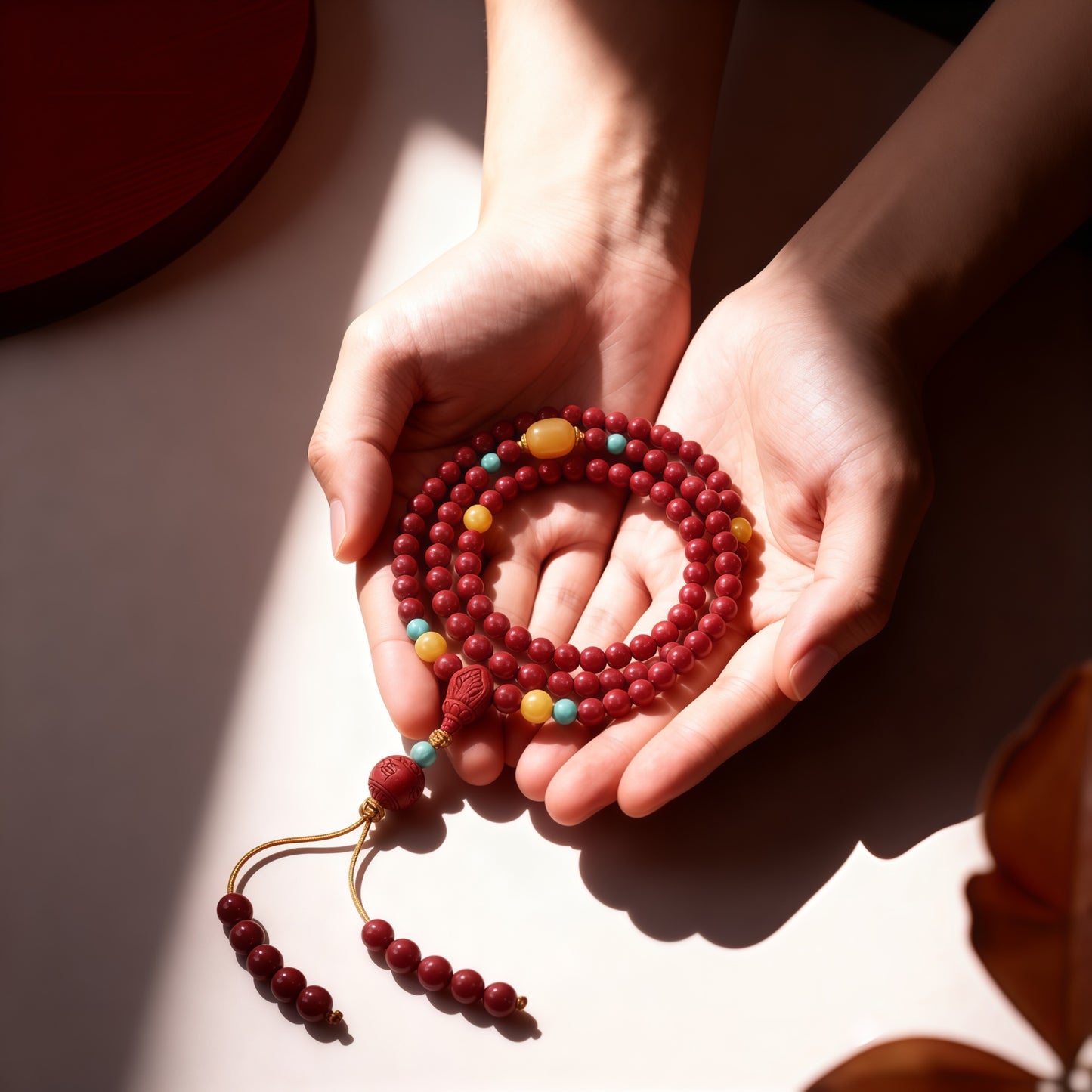 Potalapalace饰品 手工天然朱砂 108颗念珠