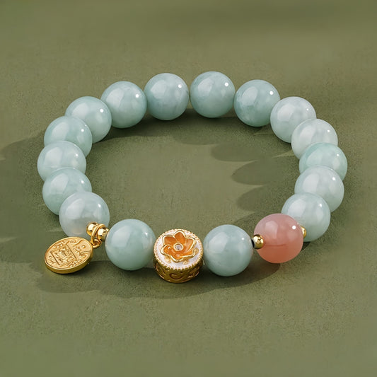 Potalapalace Accessories Handmade Natural Jadeite Agate Bracelet