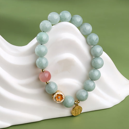 Potalapalace Accessories Handmade Natural Jadeite Agate Bracelet