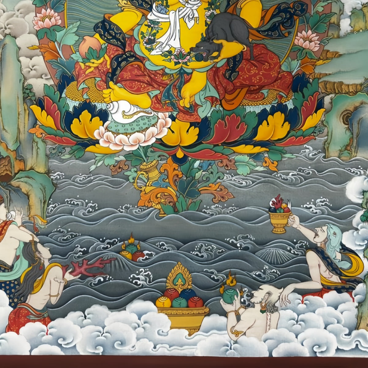 黄财神彩绘唐卡– potalatibet