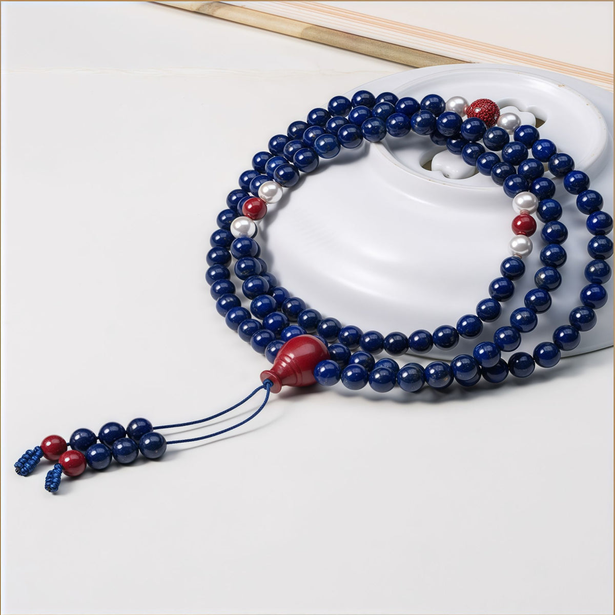 青金石108颗藏式念珠佛珠手链