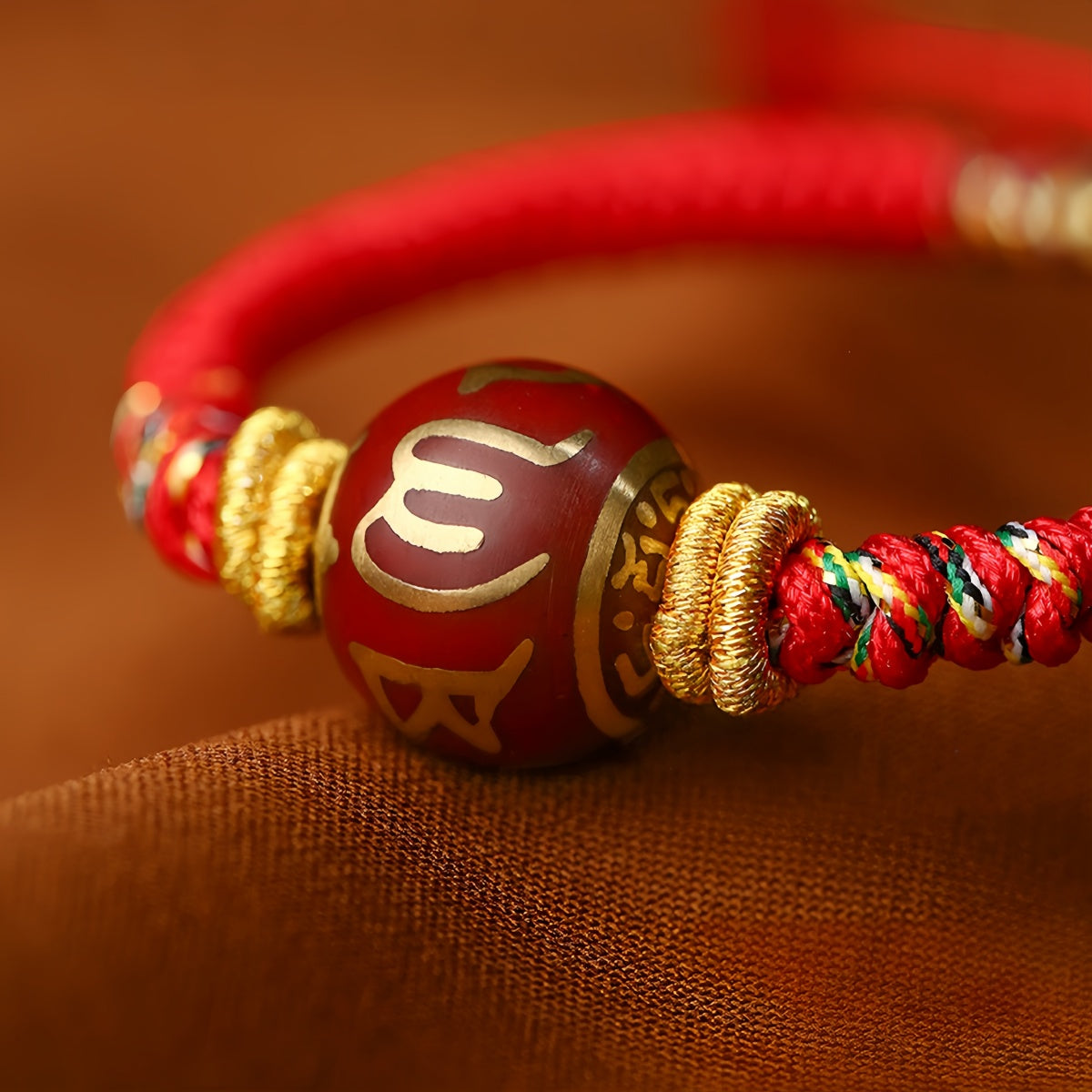 Potalapalace饰品手工天然六音节咒语手链编织幸运珠