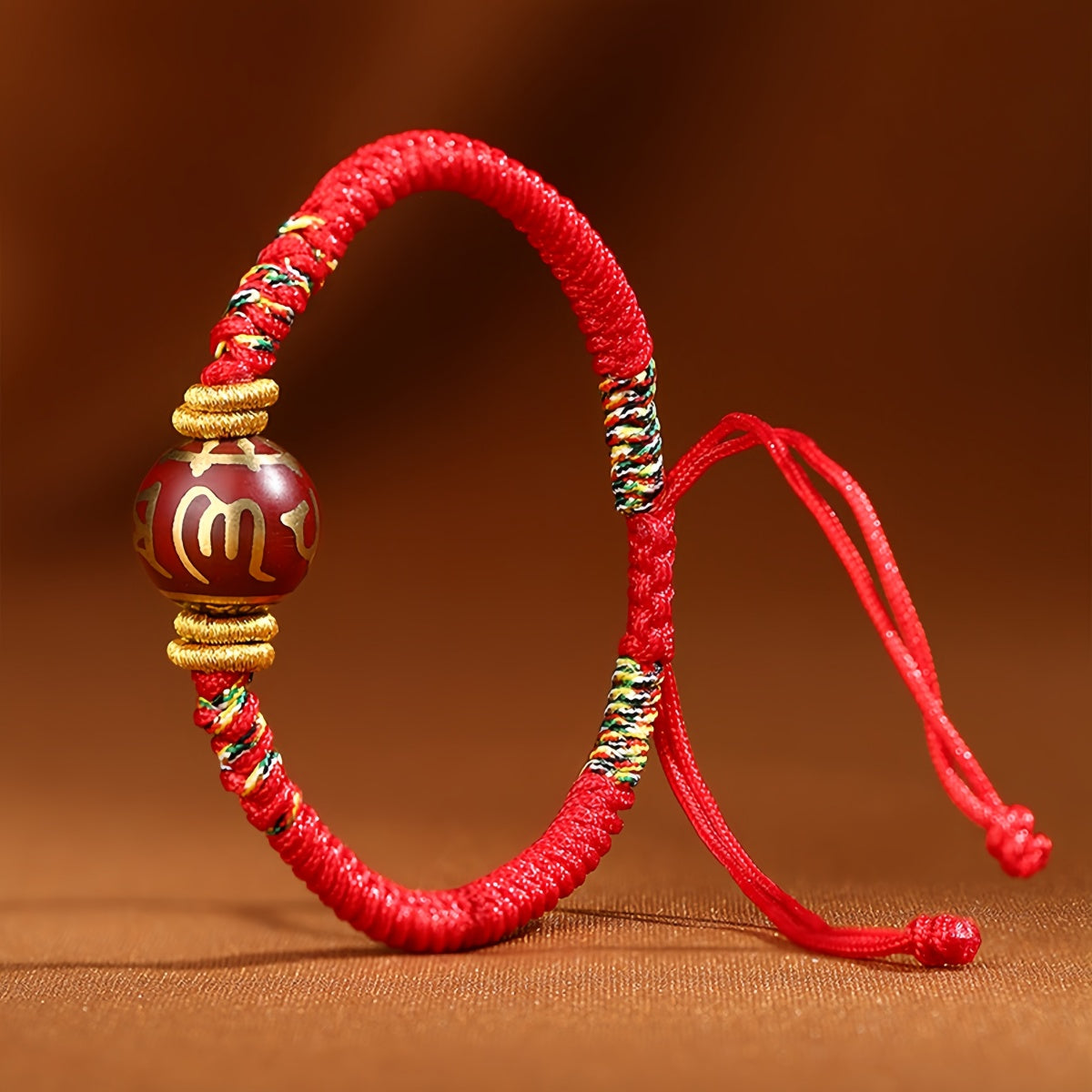 Potalapalace饰品手工天然六音节咒语手链编织幸运珠