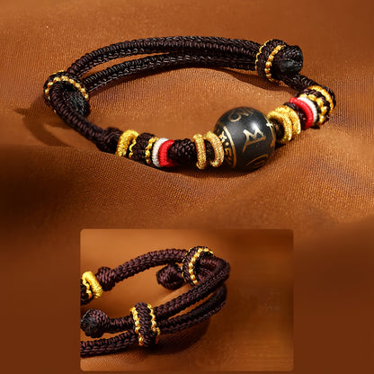 Potalapalace饰品手工天然六音节咒语手链编织幸运珠