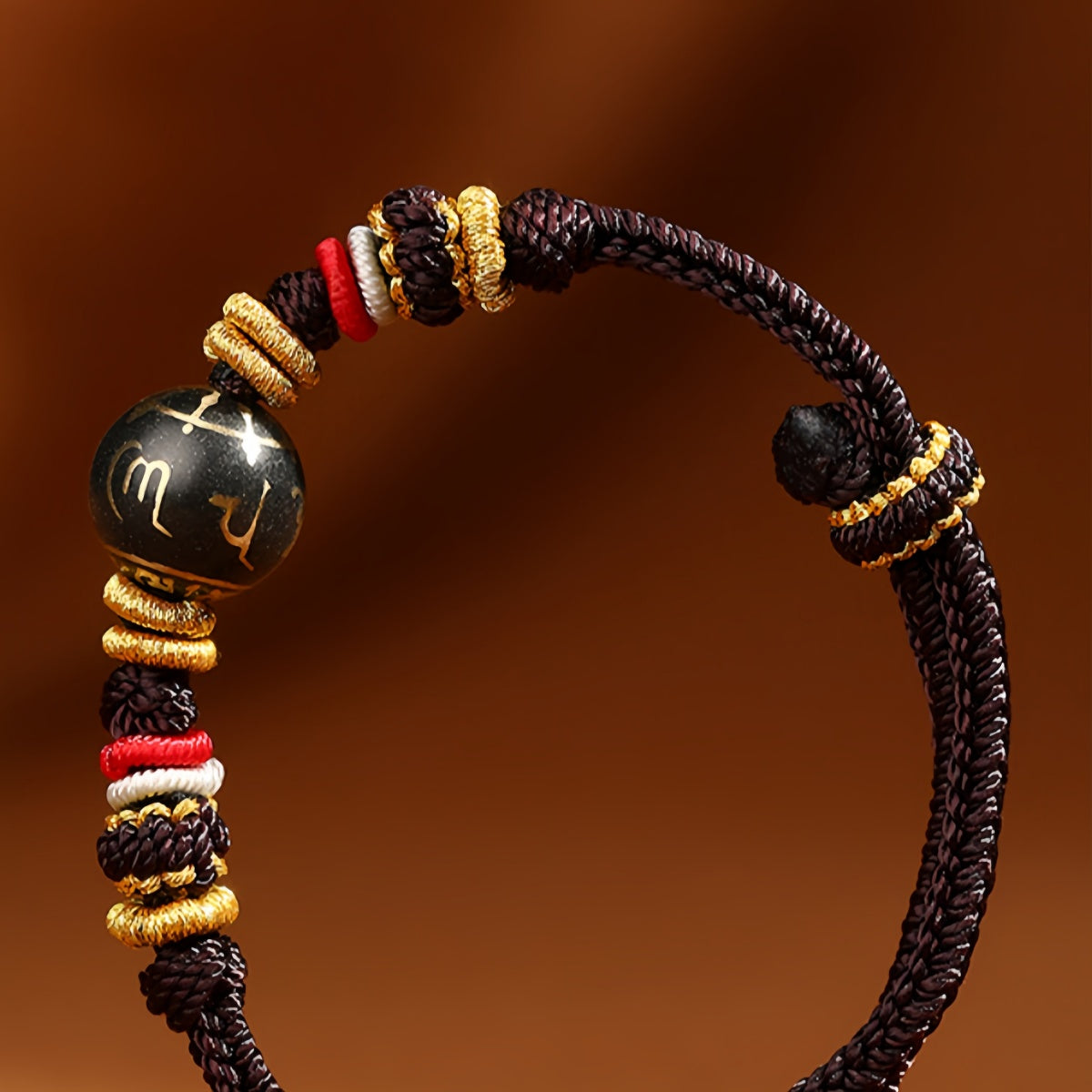 Potalapalace饰品手工天然六音节咒语手链编织幸运珠